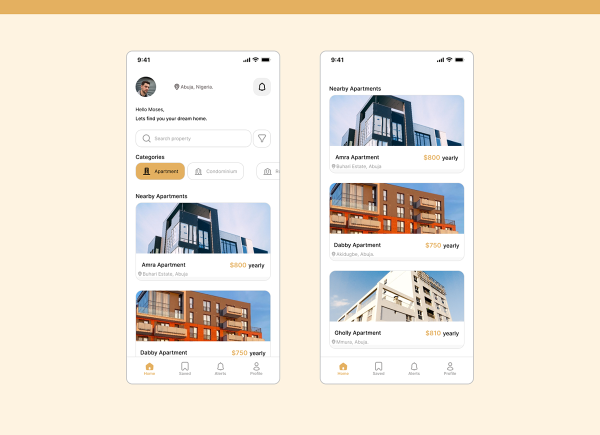 real estate Mobile app Rentals apartment design mobile design