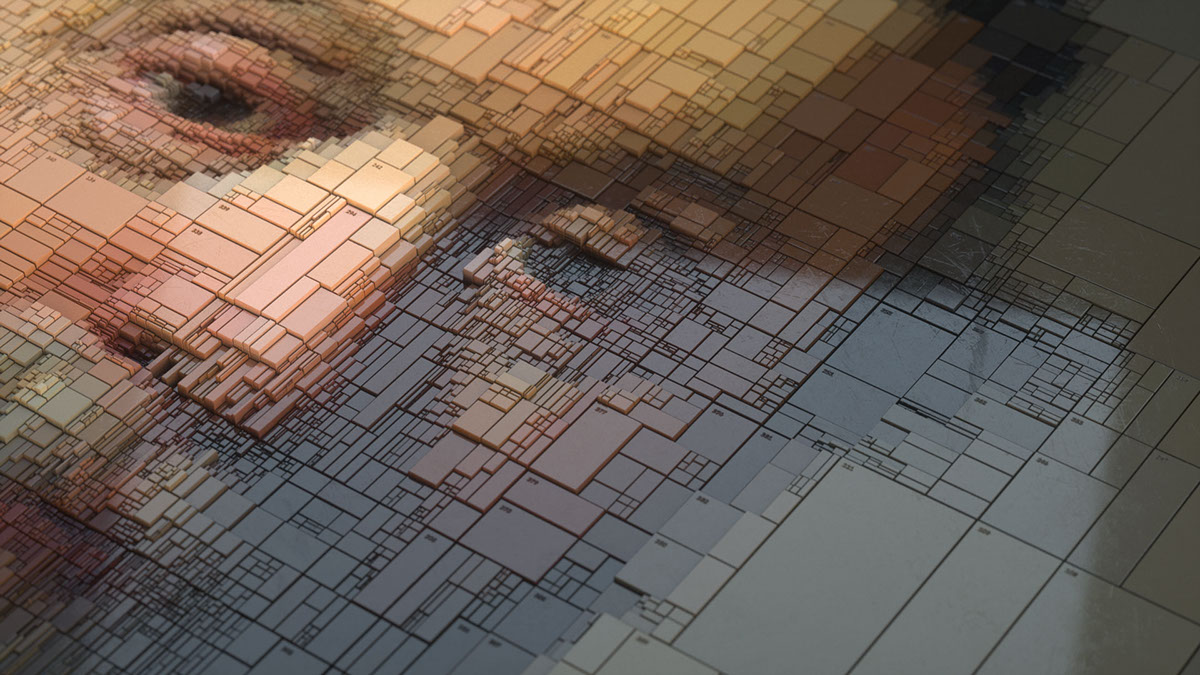 painting   ILLUSTRATION  houdini Procedural programming  subdivision algorithm Treemap art science