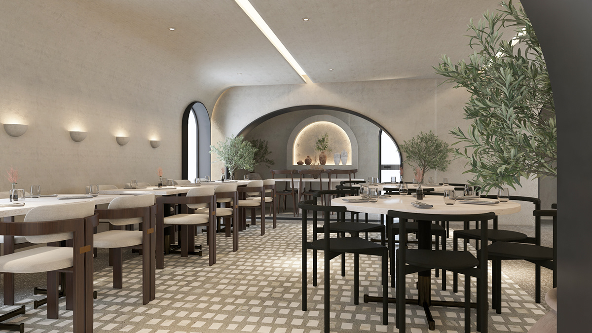 3D Dubi fish indoor iraq Outdoor Render restaurant visualization vray