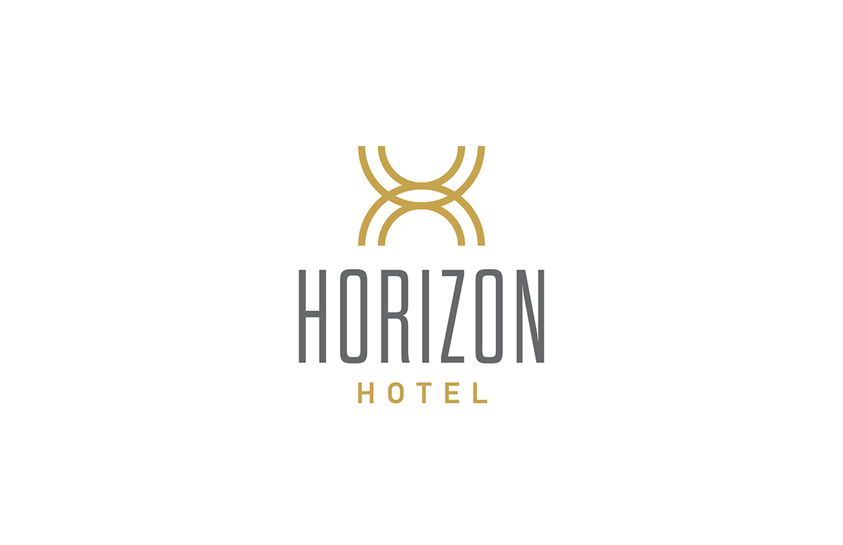 hotel logo gold identity mock up Hospitality