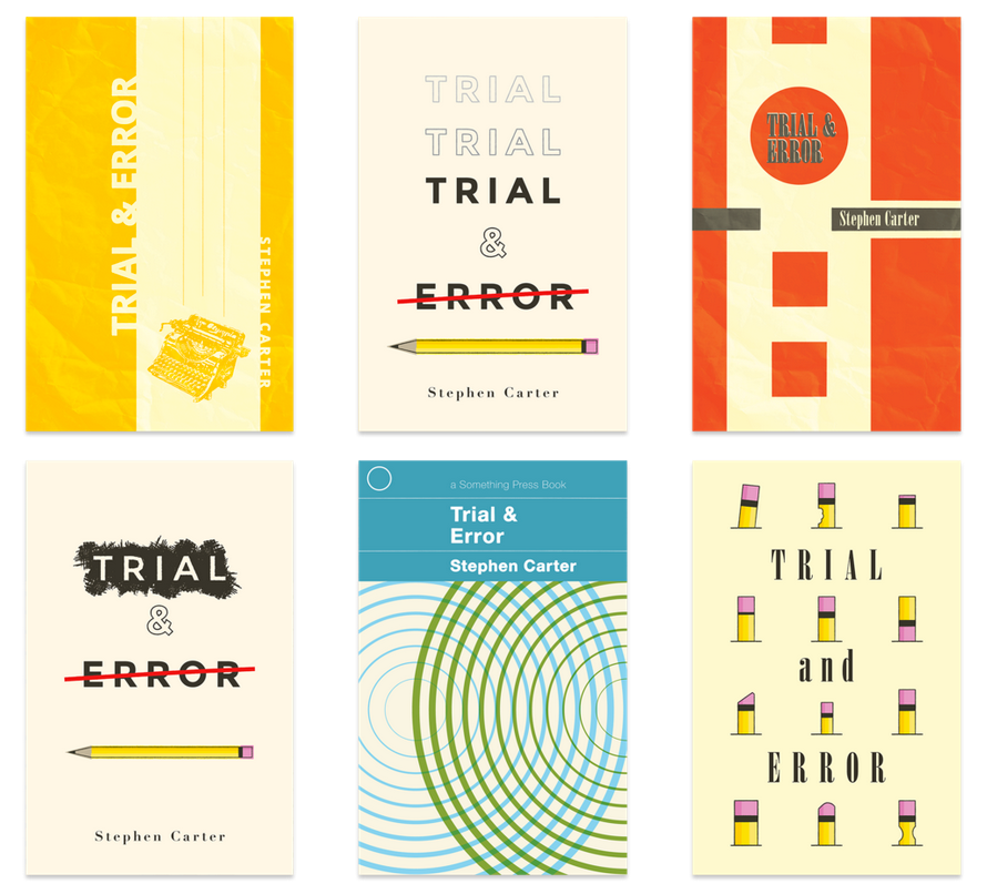 Trial and Error book cover book design cover design Retro Distressed