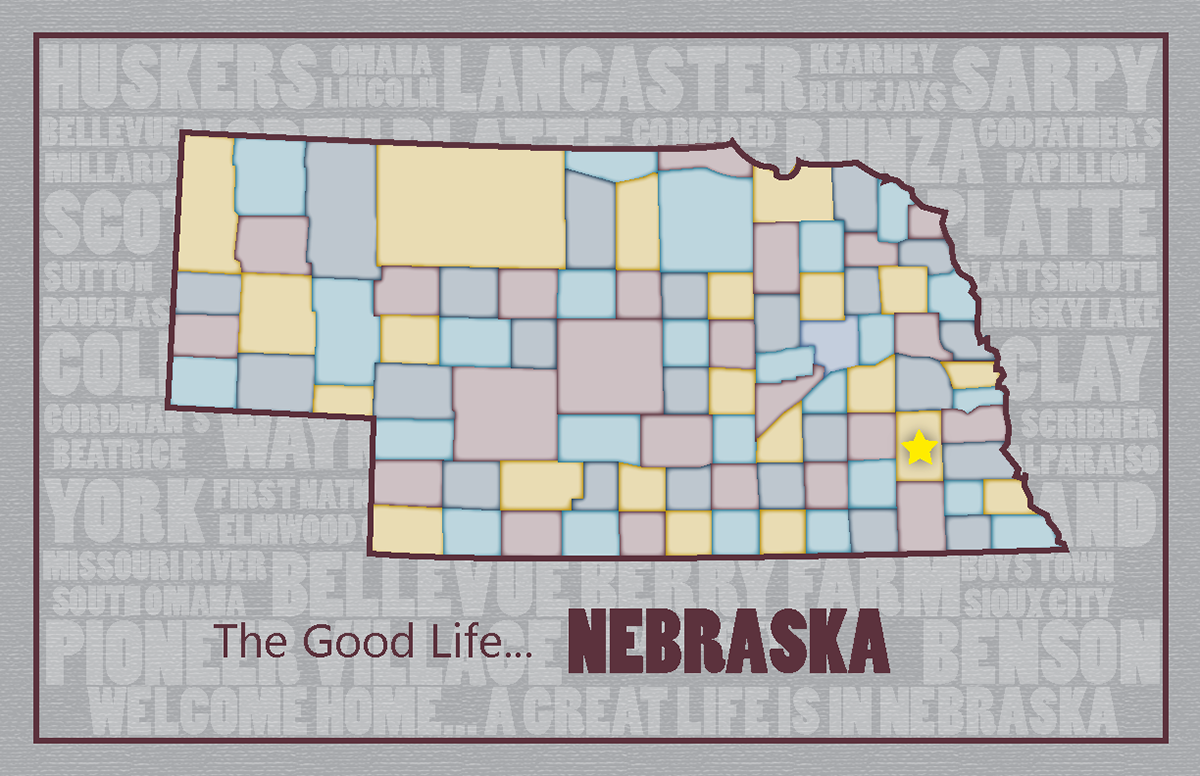 Nebraska map counties