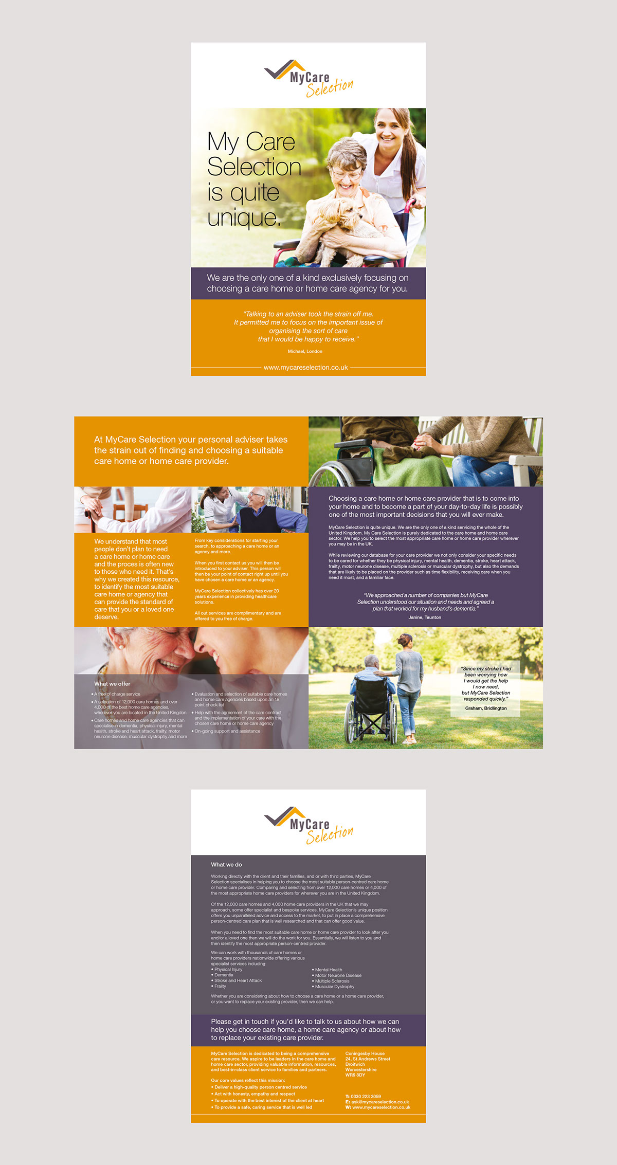 Home Care home care agency brochure leaflet flyer Promo Material