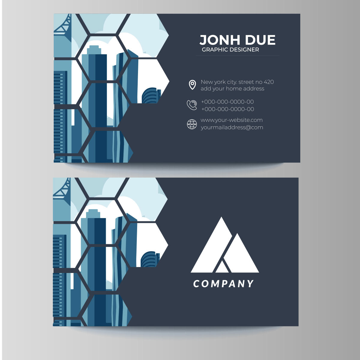 business card city design Mordern