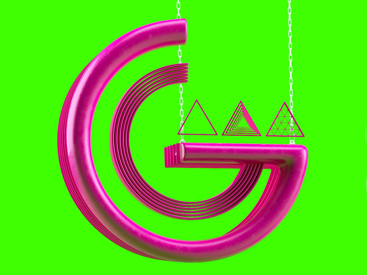 gooral 3D 3D typography 3ds max CGI vray Render letters pink vivid bright type print 3D Type fresh