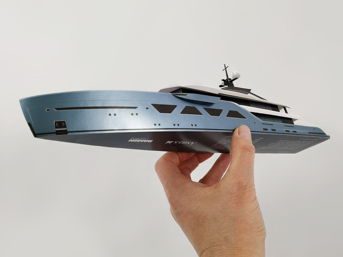 3D design ILLUSTRATION  papercraft graphic design  paper paper model scale model ship yacht