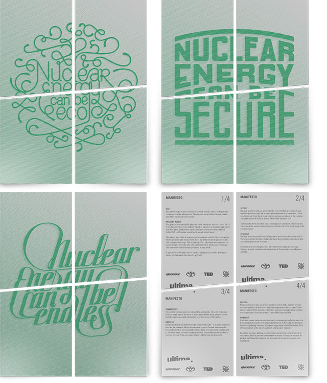 ultima nuclear poster lettering