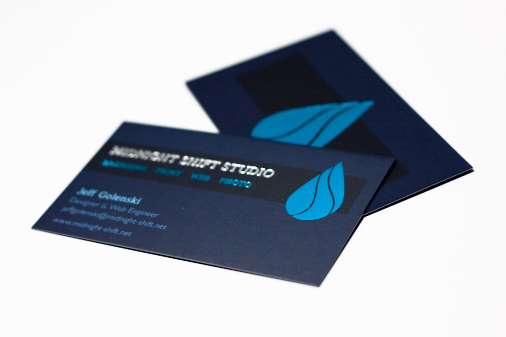 print business card Business Cards logo midnight SHIFT studio