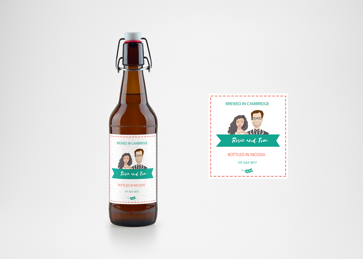 Adobe Portfolio beer Label design brand wedding