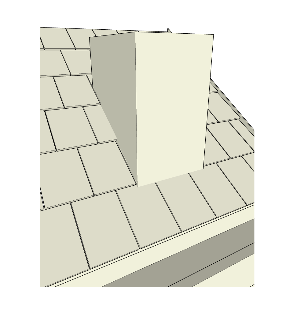 building technical materials roof chimney tiles 3D SketchUP tape gutter modelling