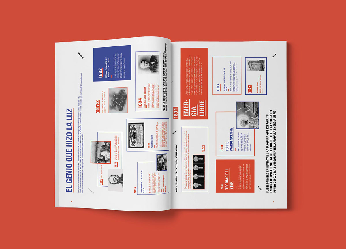 magazine Layout nikola tesla editorial PressBook mag