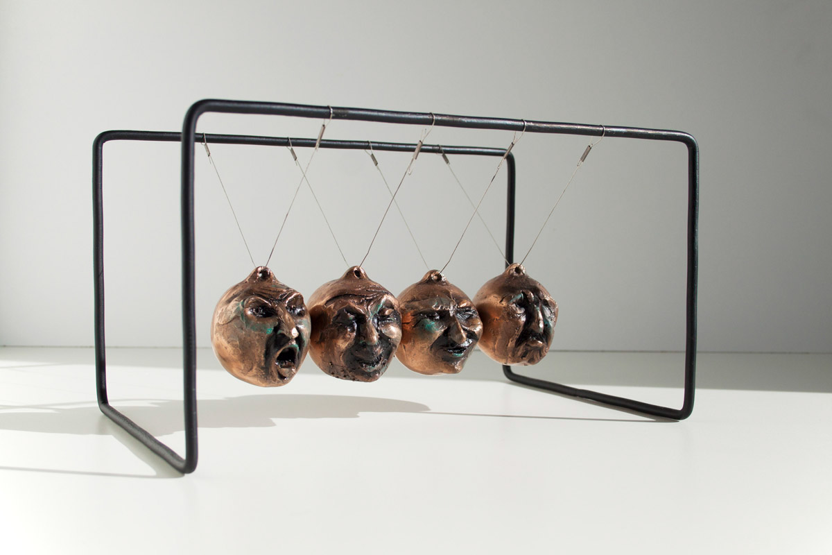 cradle sculpture faces object desing material Expression art artwork