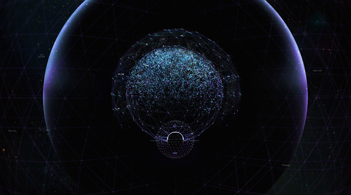 hex FUI Sci Fi UI 3D Star Map