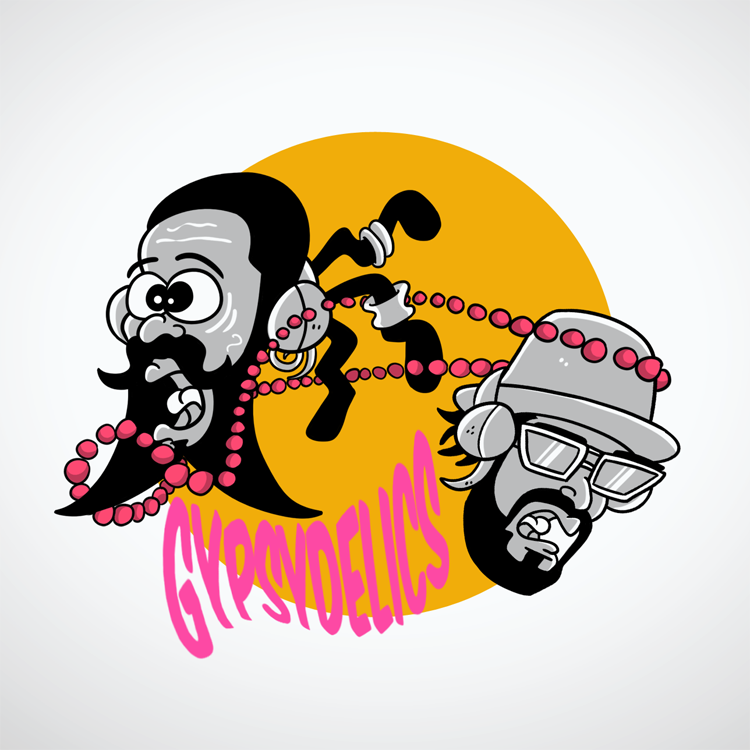 gypsydelics psychedelic musicband logo fanart underground hippie freaks Goa