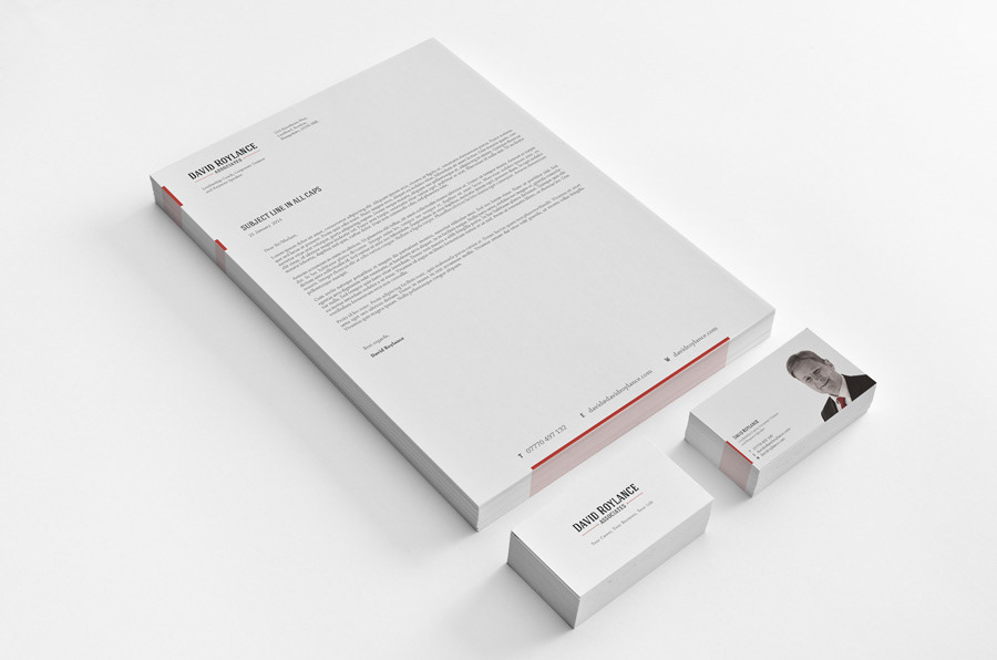 minimalist stationery design branding project