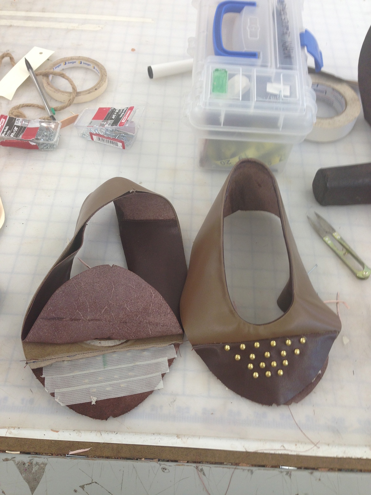 shoes footwear shoe handmade leather studs stitching
