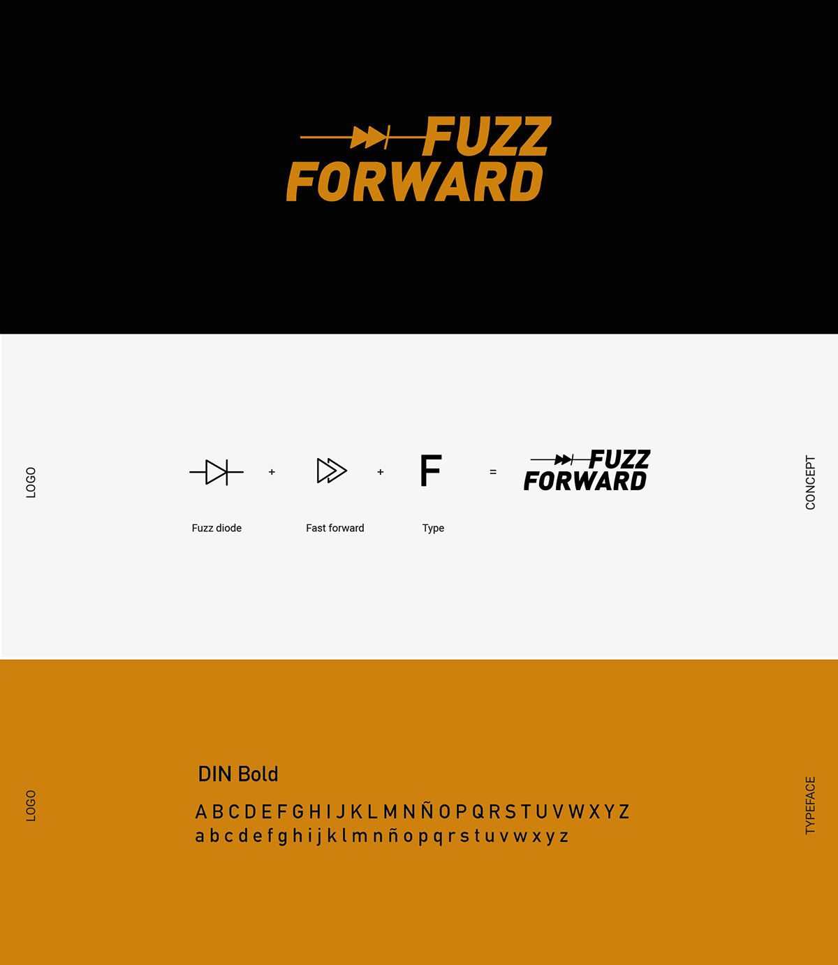 design band art rock music totebag merchandising music logo custom type Fuzz