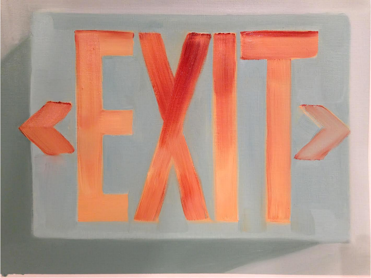 Exit This way sign