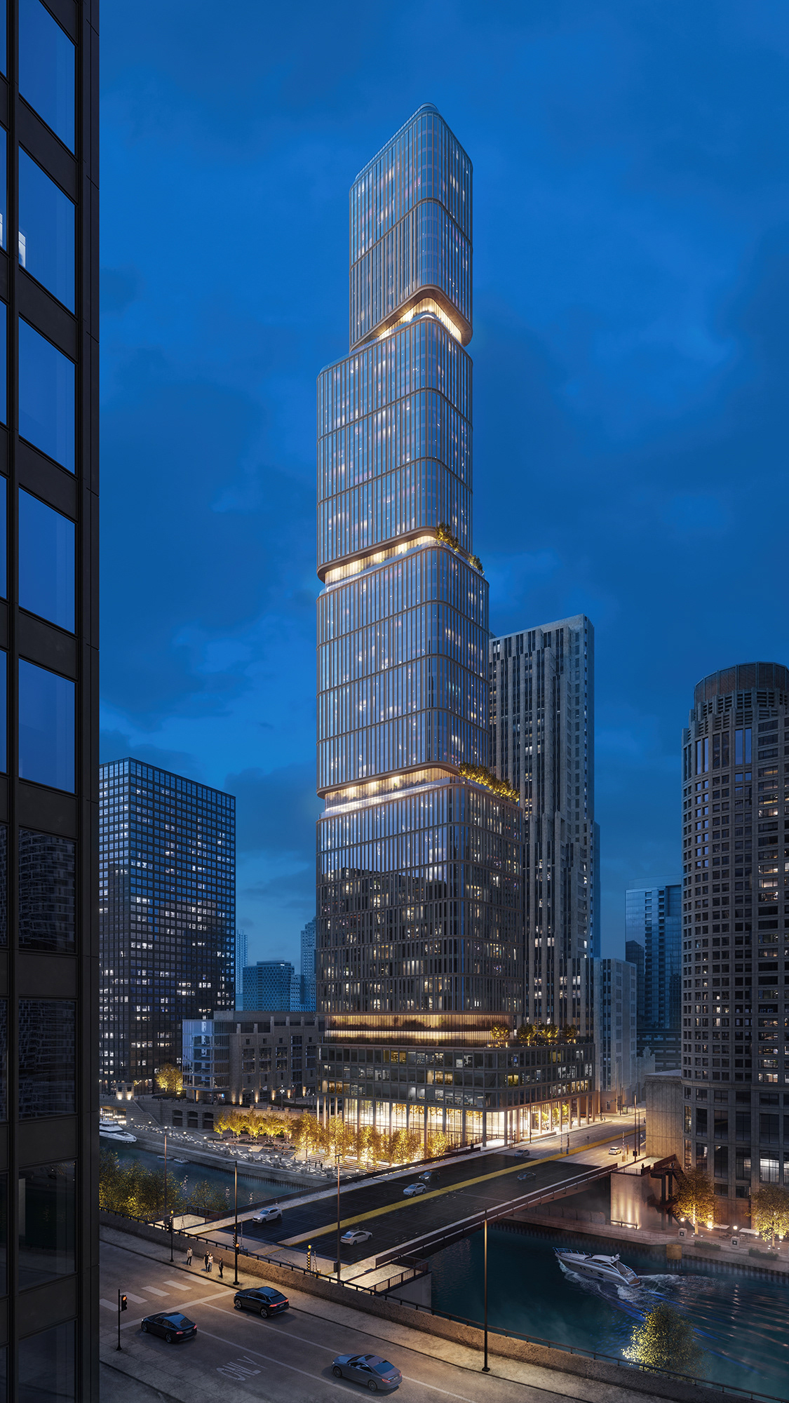 architecture chicago Render visualization archviz 3ds max corona exterior modern 3D