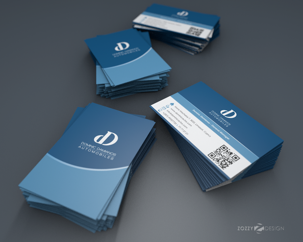 elegance luxury business card blue trust zozzy cyprus dominic damianos high Quality