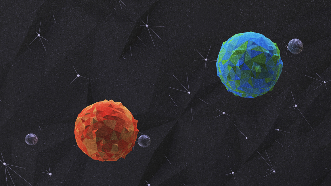 Adobe Portfolio Low Poly 3D solar system Planets c4d