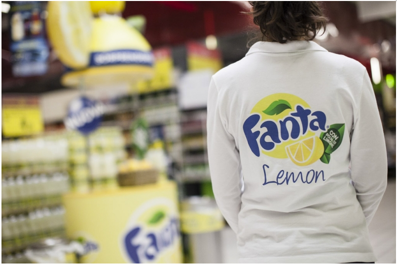 fanta lemon Coca Cola tour sampling Event design Italy beverage Experience launch engage