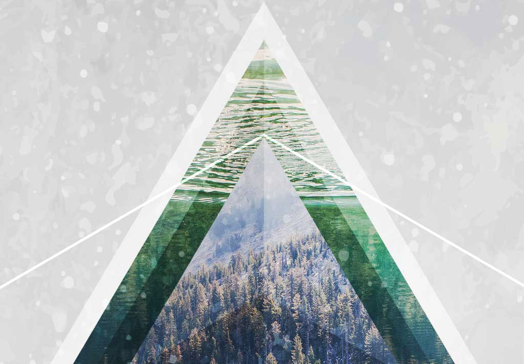triangle cube geometric Landscape water sign graphic design modern Photography 