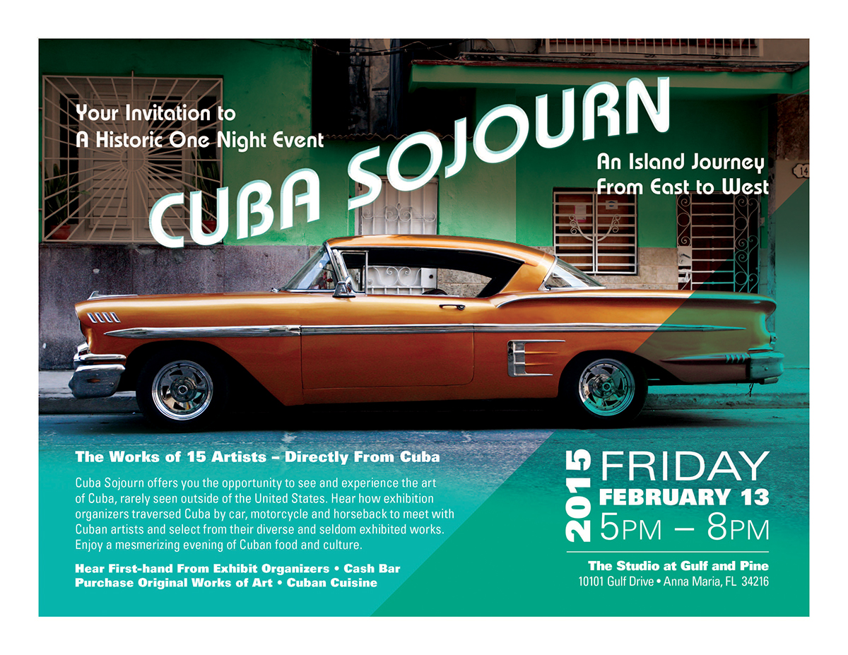 poster cuban Invitation special event art show gallery invite flyer