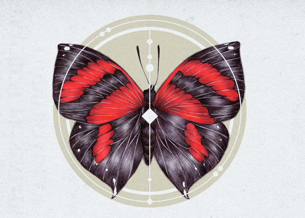 necromancy ritual death summoning symbol butterfly moth