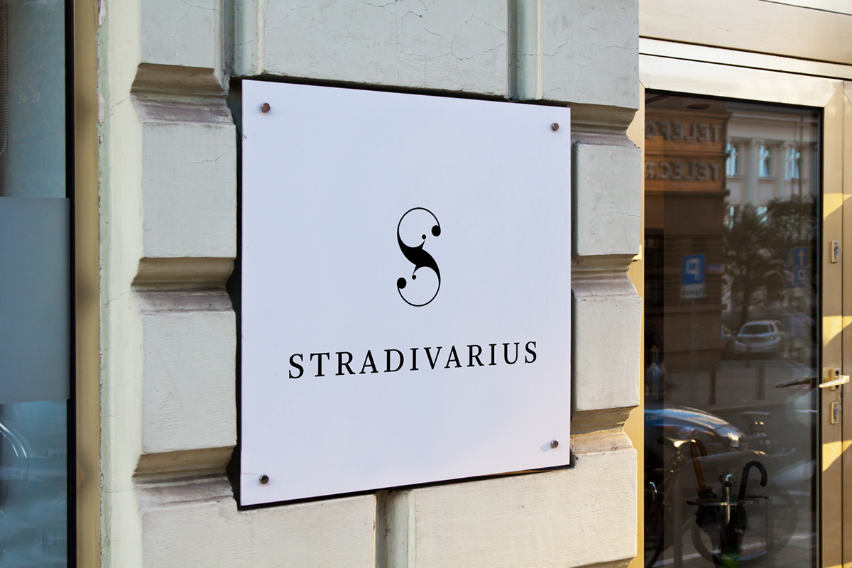 Stradivarius brand monogram logo clothes identity rebranding concept Fashion  Logotype