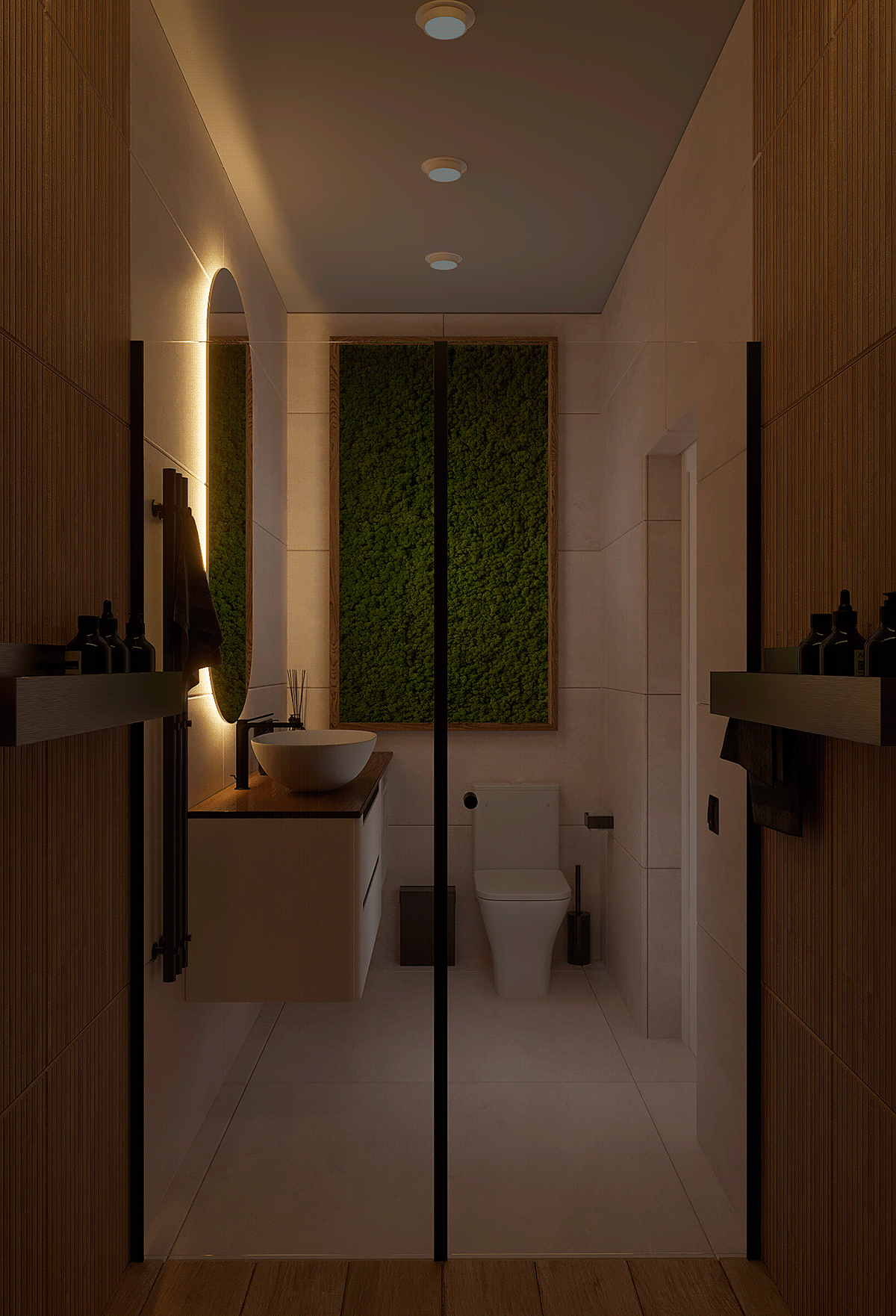 ванная комната визуализация 3ds max visualization interior design  bathroom Render 3D vanna ванная