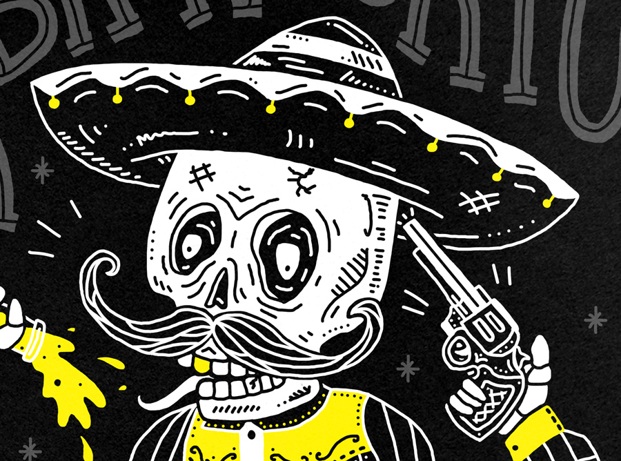 calavera skull fiesta party mexico venezuela caracas maracaibo tipografia personaje muertos dia dayofdeath art3sano typo