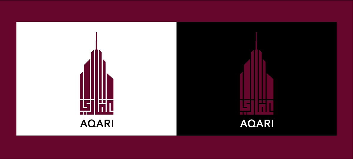 aqari real estate consultancy brokerage استشارات عقارات typo corporate logo dubai