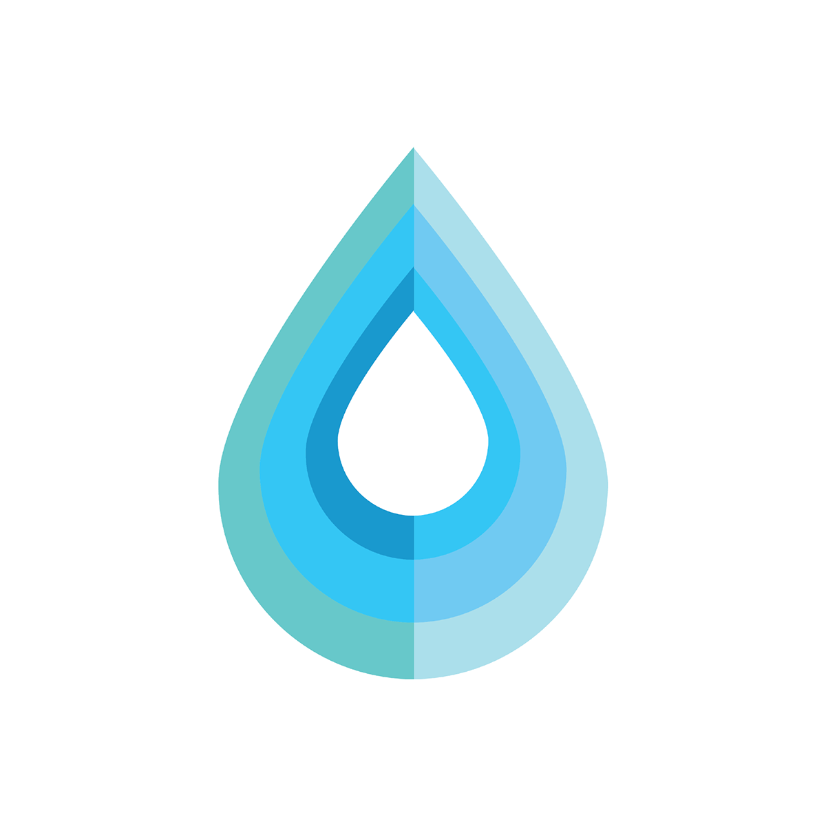 logo brand Plumbing plumber water blue ombre