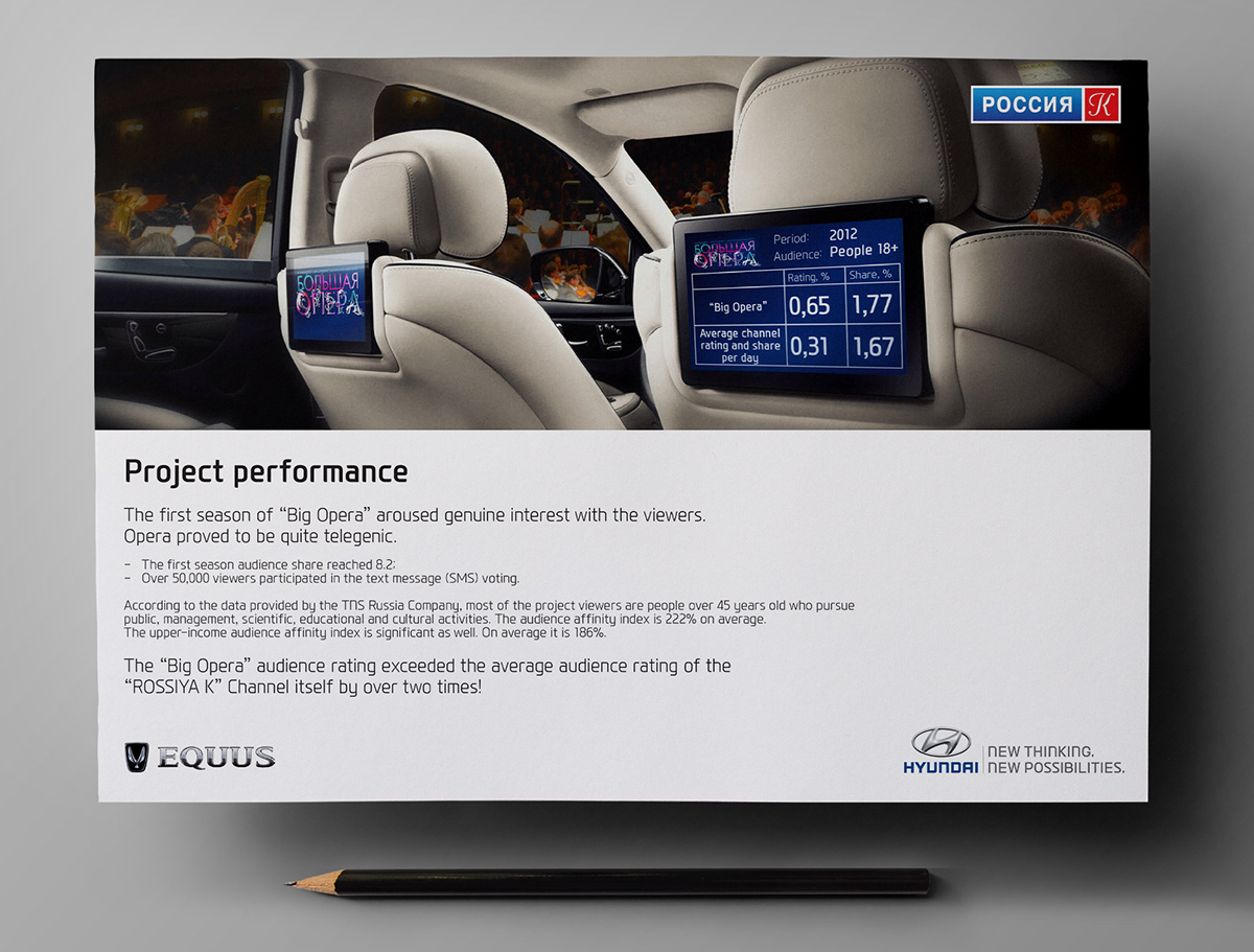 Hyundai Equus presentation car telecast grand opera КОССИЯ-К tv