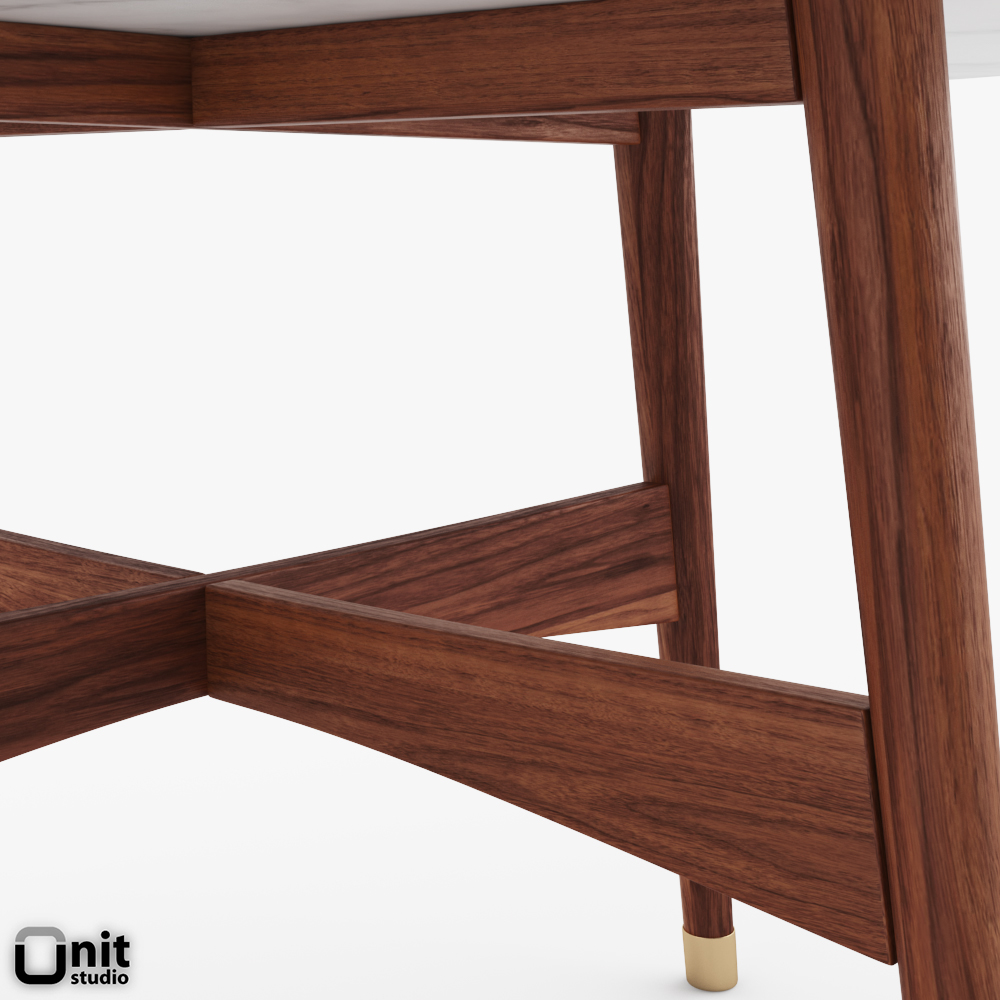 west elm furniture Interior mid-century modern 3d modeling rendering