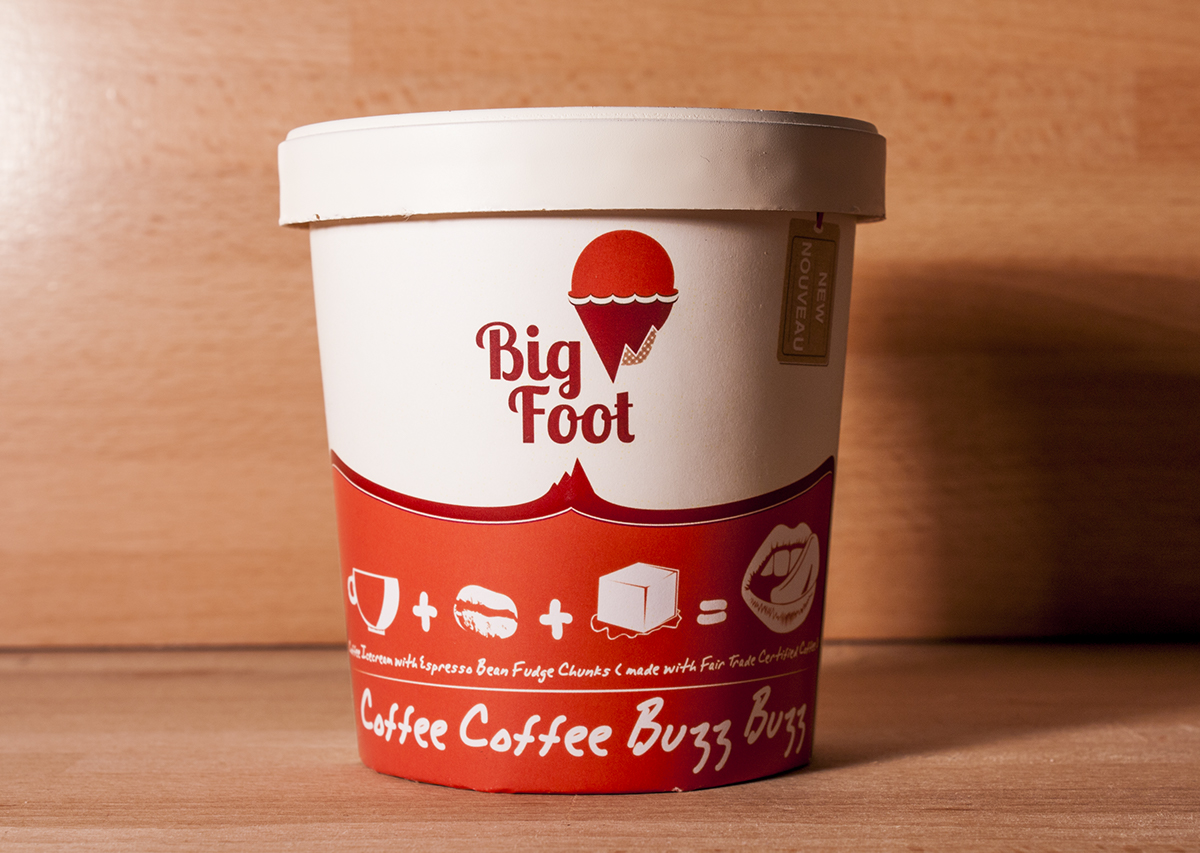 ice cream packagings big foot logo