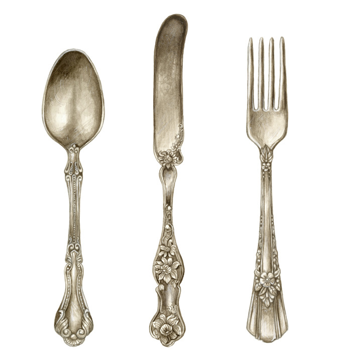 dingin elegant fork heirlooms KITCHENWARE menue refined restaurant spoon tea