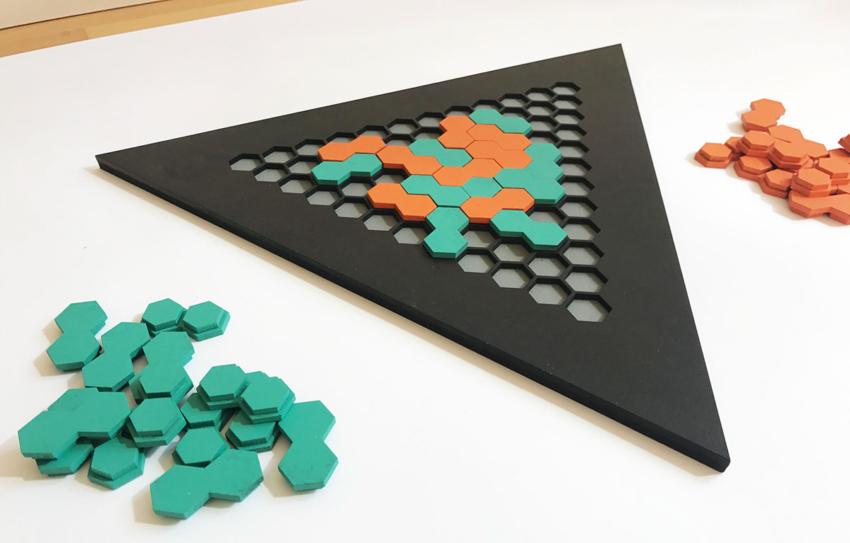 boardgame kix hexagon Patterns game Two player Project Adobe Portfolio