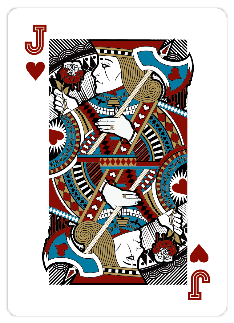 Card Deck Illustrator hearts clubs spades diamonds deck of cards timelapse sketch vector ornate Providence