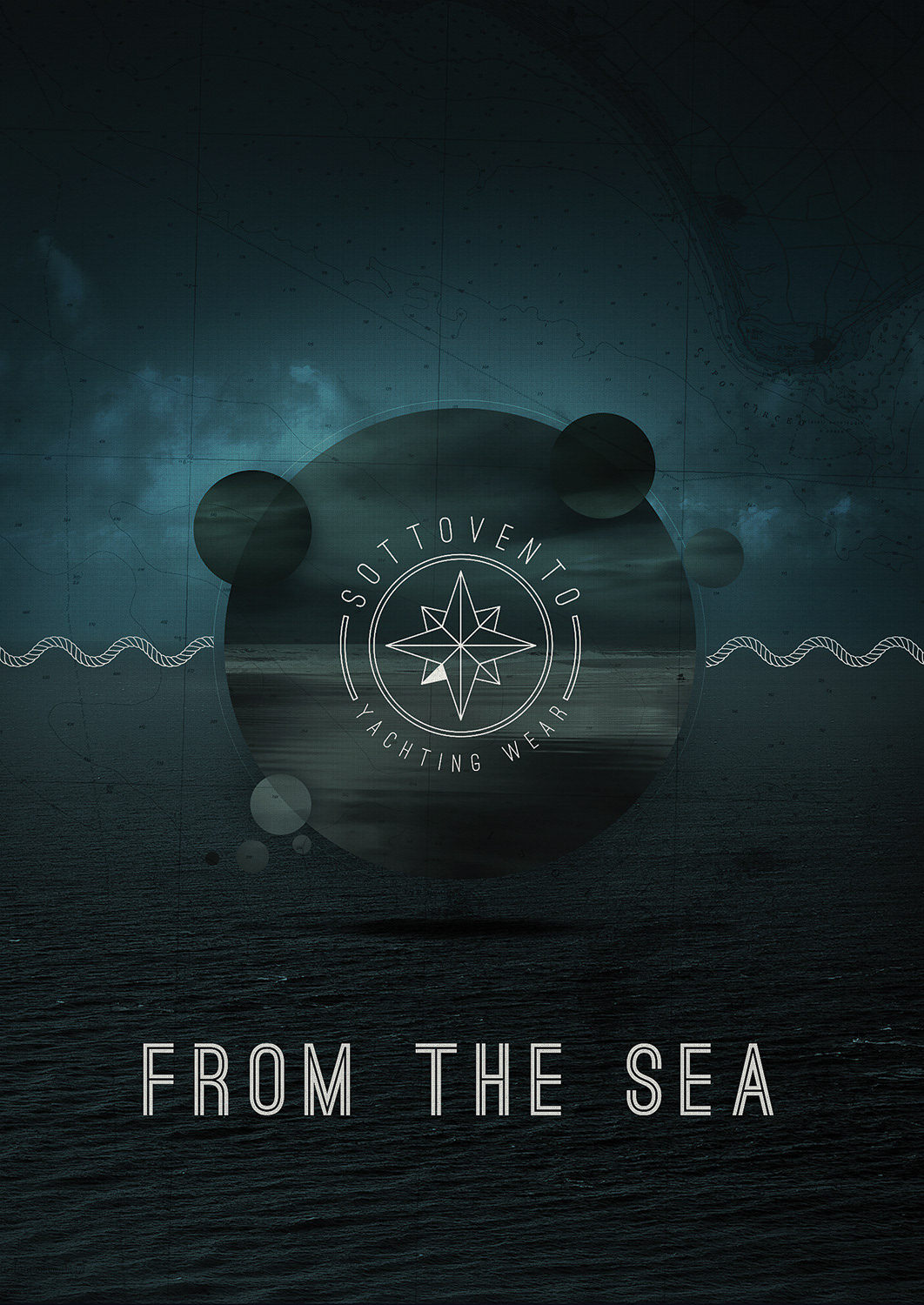 graphic digital flyer poster campaign ADV shop corporate sea concept art type modernism clean design