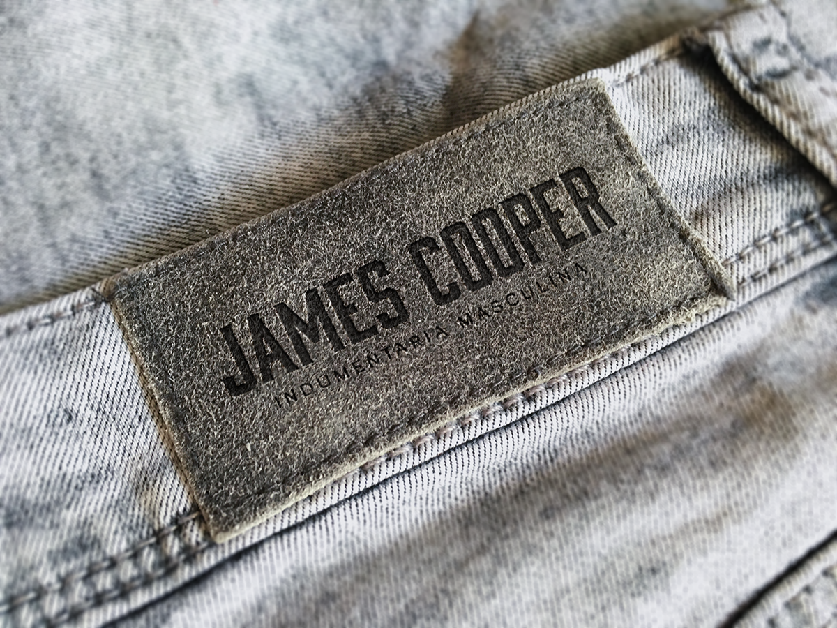 Diseño Logo indumentaria James Cooper Logotipo mockups vintage
