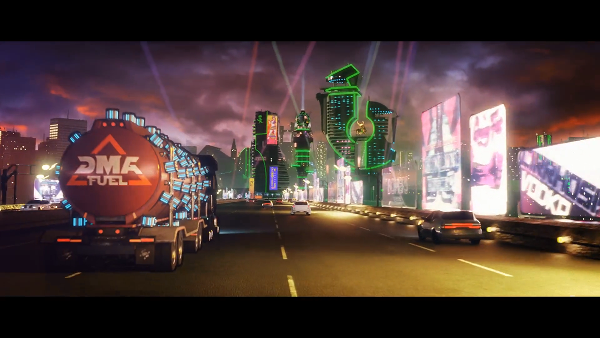 trailer xbox Microsoft game action explosion sci-fi agents gang building Truck explosives UI widget design