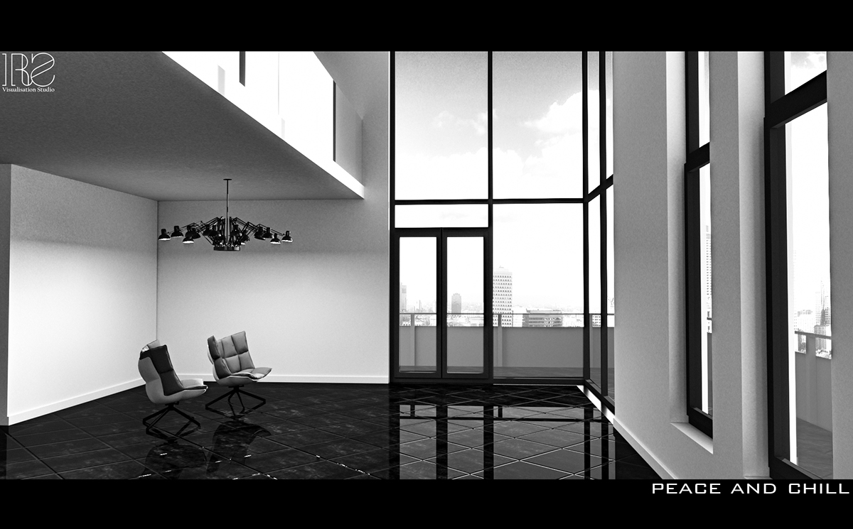 art concept peace chill room windows seats armchair chair light
