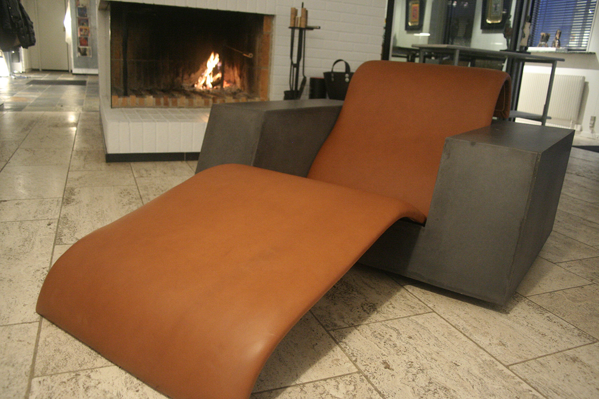 beton  corian  læder leather lounge Outdoor bandage bandage interior chair Danish Design