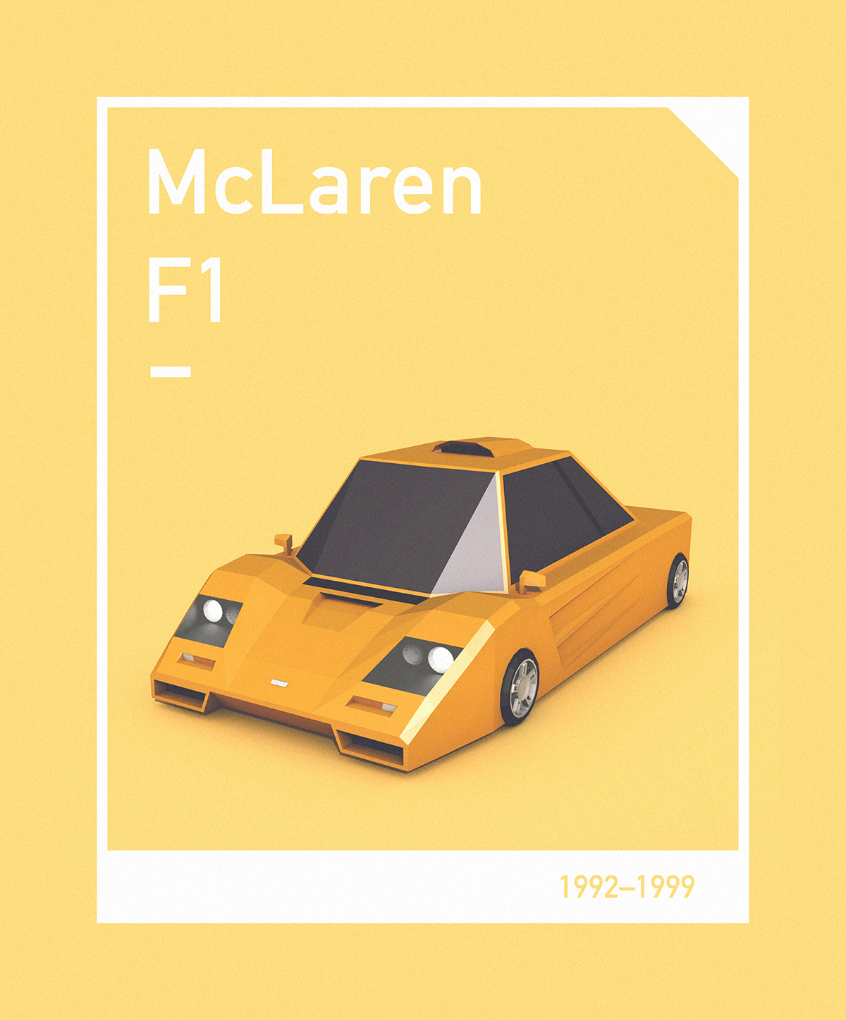 3D c4d 90s BMW Audi GTR lamborghini jaguar McLaren FERRARI Acura Plymouth Corvette car Low Poly