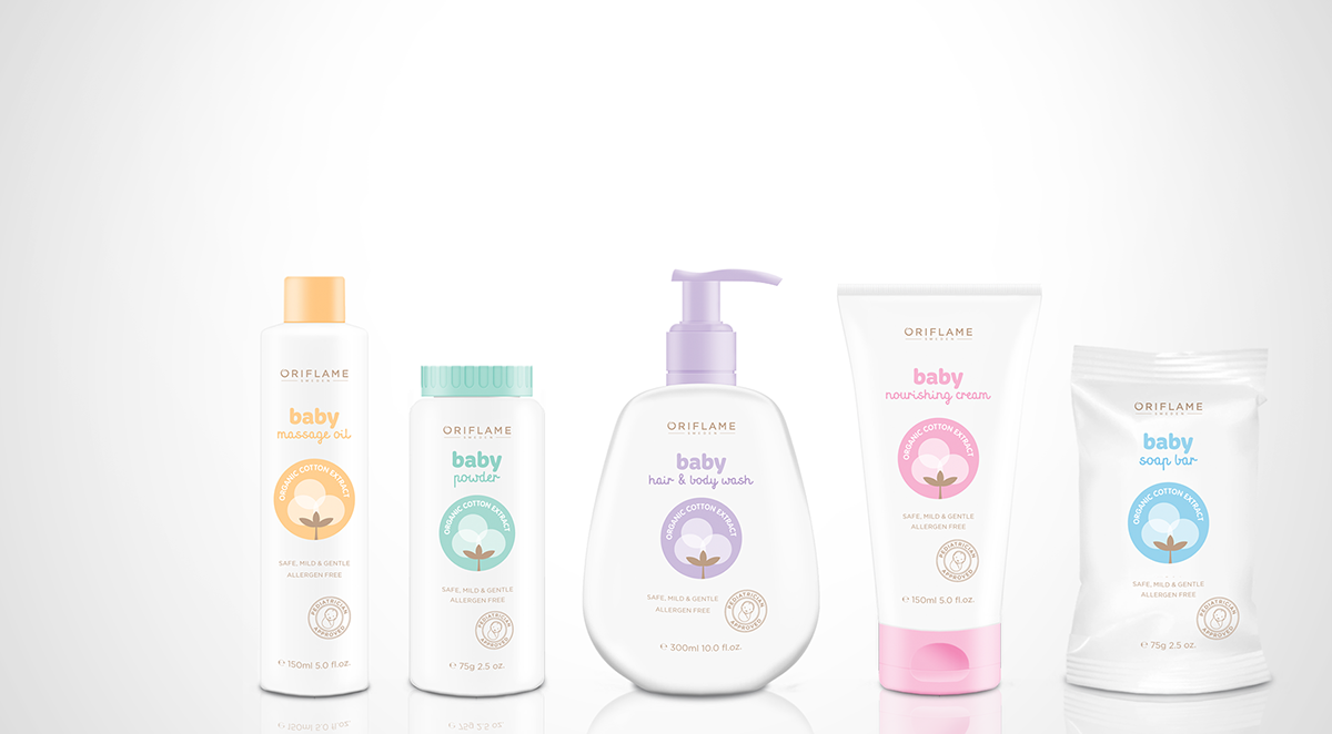 oriflame baby care range cotton organic extract Icon cute
