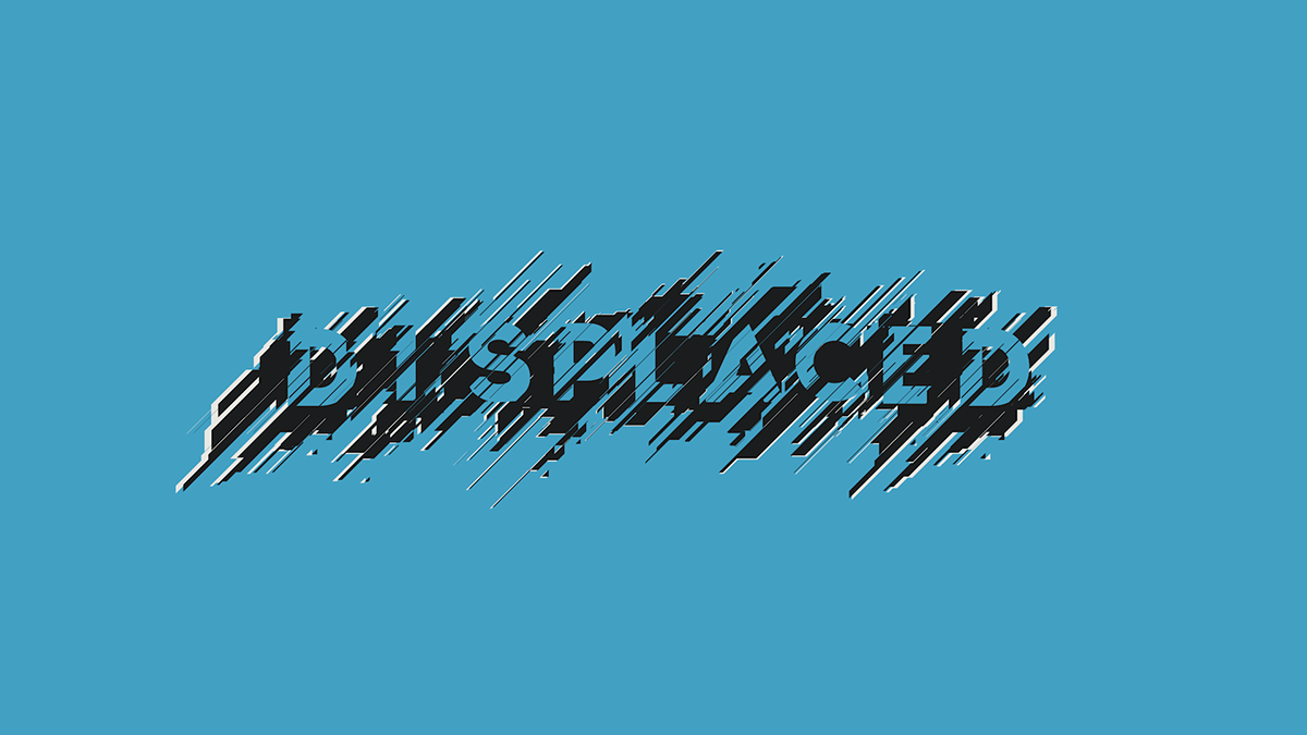 displaced ION typo font typographic experiment c4d cinema 4d 3D