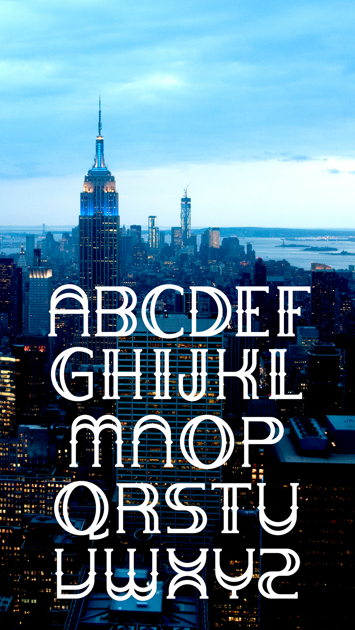 font human made construction letters alphabet New York fun font city metropolis structure buildings building Typeface ABC