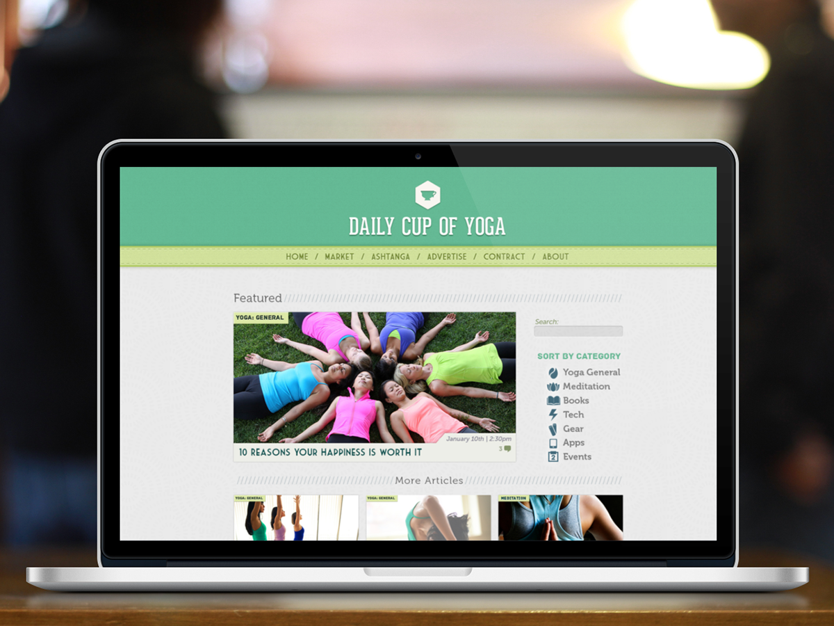 Blog redesign Responsive Web ux UI ux/ui Layerstyles icons Yoga daily cup of